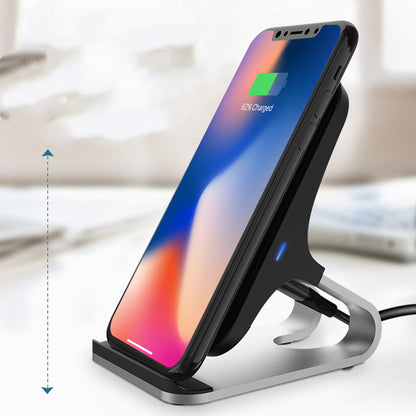 Aluminum Alloy 15W Fast Wireless Charger & Phone Holder