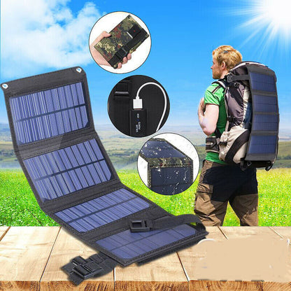 Portable Solar Foldable Battery Panel with USB Interface