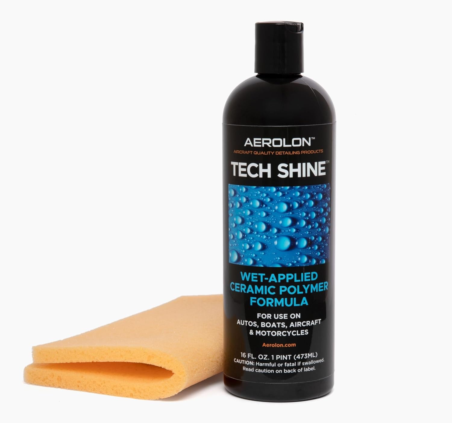 Tech Shine: Ceramic Coating for Cars, Car Wax, Car Polish, Ceramic Polymer Coating, Hydrophobic Top Coat Polish and Sealer, 6-8 Applications per Bottle