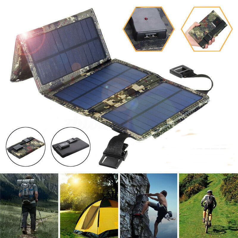 Portable Solar Foldable Battery Panel with USB Interface