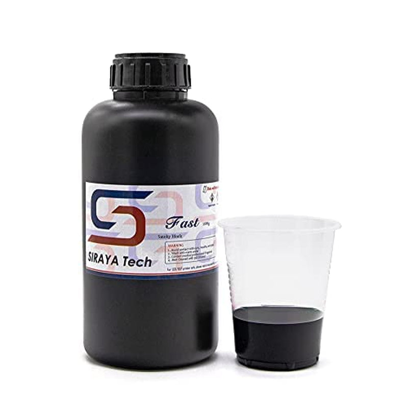 Fast Abs-Like 3D Printer Resin 405Nm Uv-Curing Non-Brittle High Precision 3D Printing Liquid Standard Photopolymer Resin for LCD DLP 3D Printing 8K Capable (Smoky Black, 1Kg)