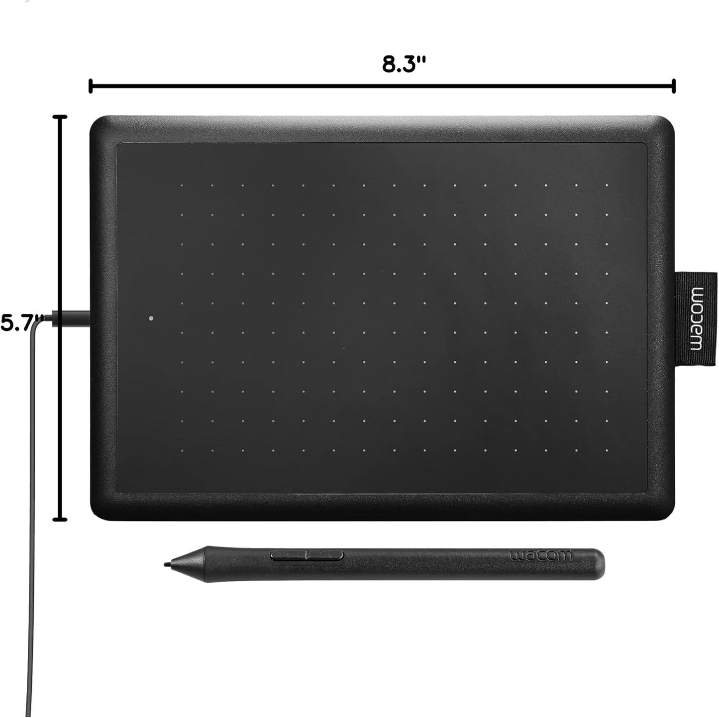 One by  Small Graphics Drawing Tablet 8.3 X 5.7 Inches, Portable Versatile for Students and Creators, Ergonomic 2048 Pressure Sensitive Pen Included, Compatible with Chromebook Mac and Windows