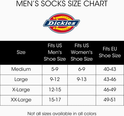 Men'S Dri-Tech Moisture Control Quarter Socks, Available in M-XXL (6, 12, 18 Pairs)