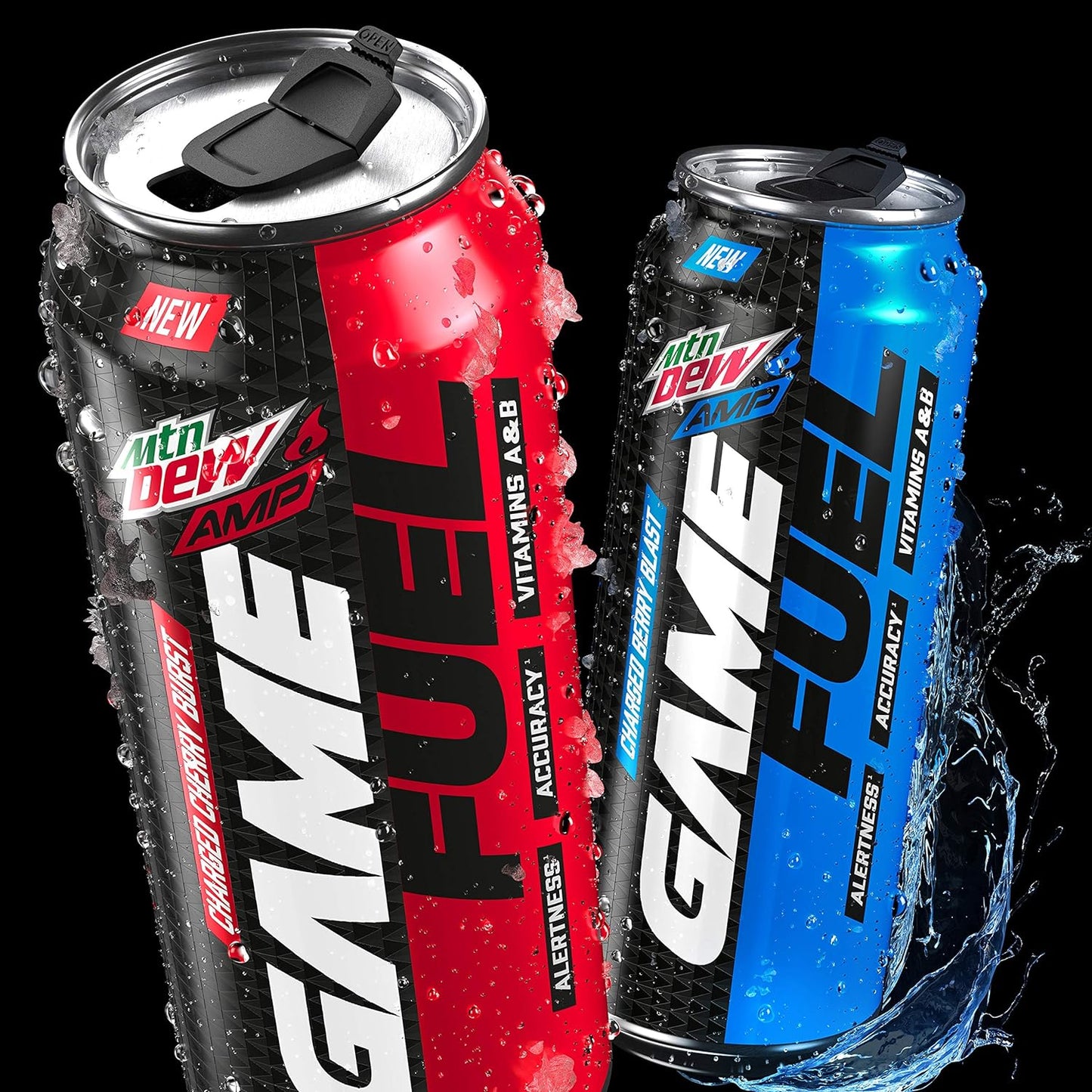 Mountain Dew Game Fuel, 4 Flavor Variety Pack, 16Oz Cans (12 Pack), Vitamins a + B (Packaging May Vary)